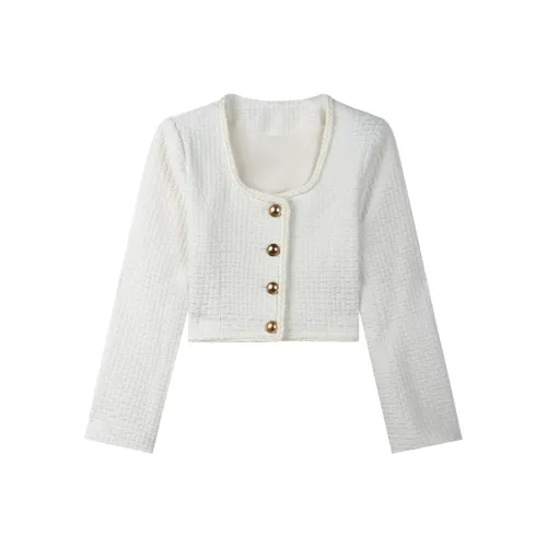 THE SEA LIFE Укороченное пальто женское кремово-белый