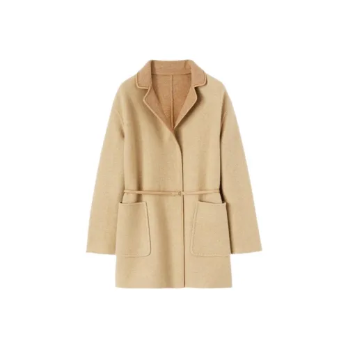 Loro Piana Хаки Женское Пальто