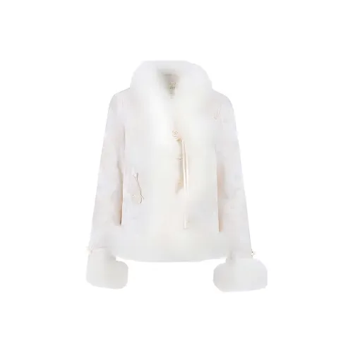 AIVEI Экрю Женские Пуховики