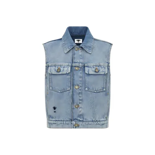 Dior Quarterly New Products Blue Женские Жилеты