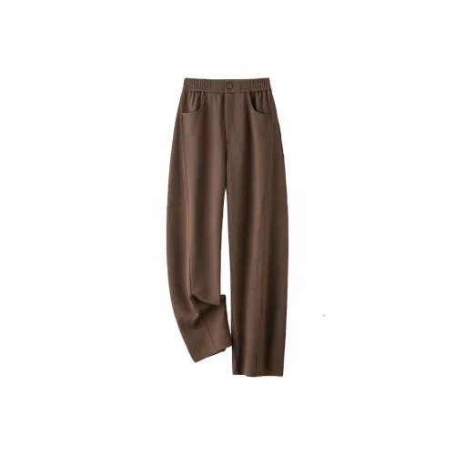 IHIMI Повседневные брюки Женские Кофе