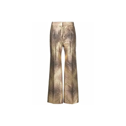 Paco Rabanne SS22 Вязаные Спортивные Штаны Женские Золотые