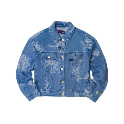 Lee Средне-голубой Женские Джинсовые Куртки