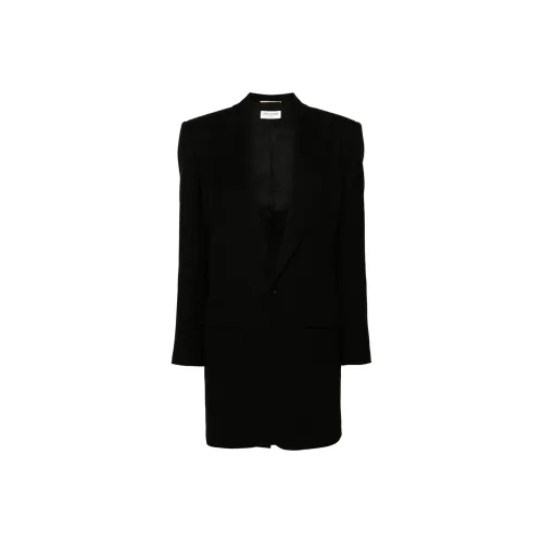 SAINT LAURENT SS24 Бизнес Костюм Пальто Женское Черное