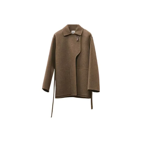 HERMES Коричневые Женские Бархатные Куртки