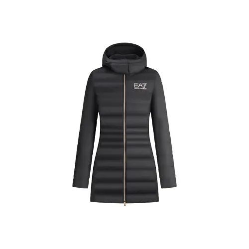 EMPORIO ARMANI EA7 FW23 Хлопковый пуховик Женский Черный