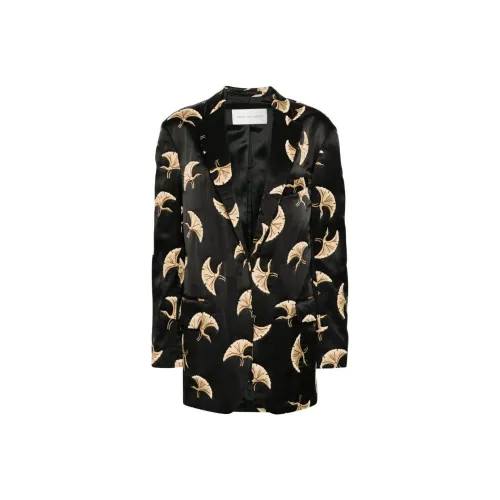 DRIES VAN NOTEN SS24 Бизнес Костюм Пальто Женское Черное