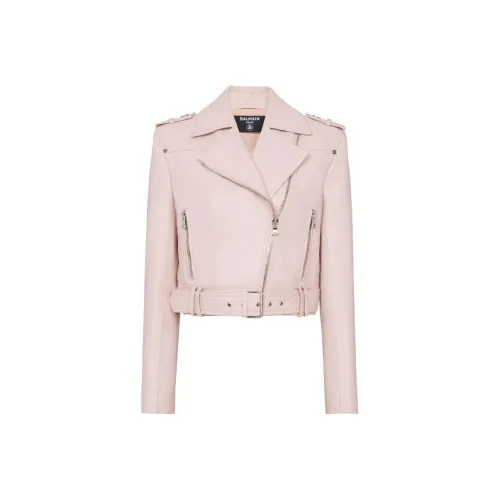 BALMAIN Cropped Coat Women's Pink