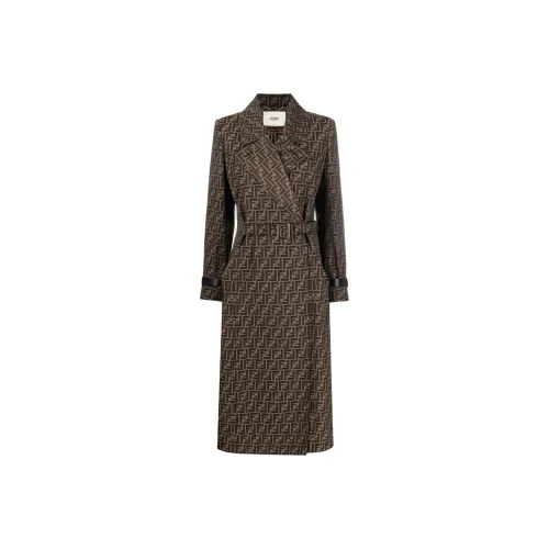 FENDI Тренчкот Женский Коричневый