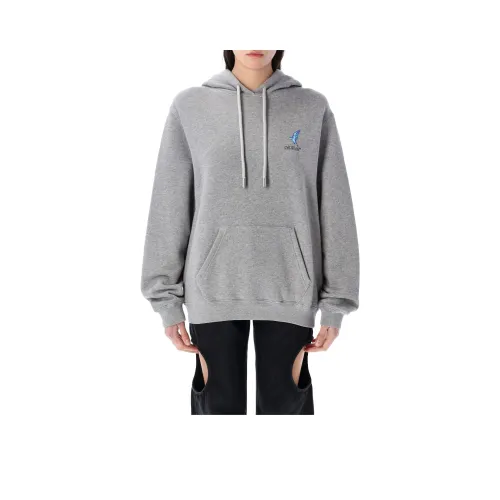 Off Белый SS25 Свитшот Женский Серый