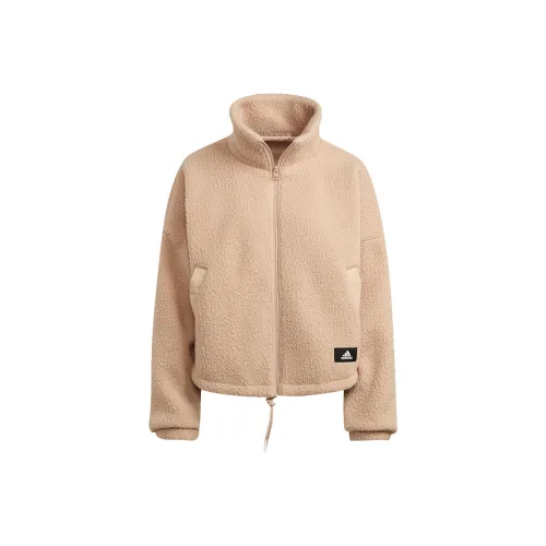 Adidas Sportswear Шерпа Куртка Женская Абрикосовая