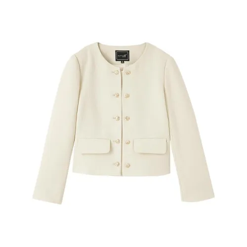 OUNIXUE Абрикос Женское короткое пальто