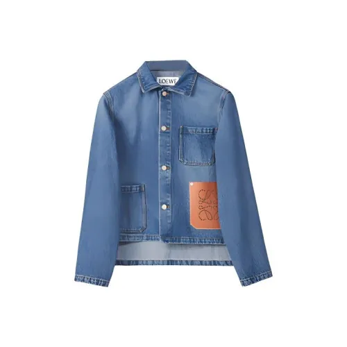 LOEWE FW21 Denim Jacket Women's Blue LOEWE FW21 Деним Куртка Женская Синяя