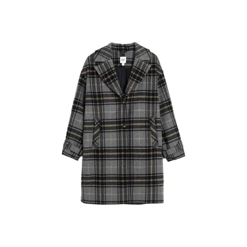 GAP Серая клетка Женское пальто