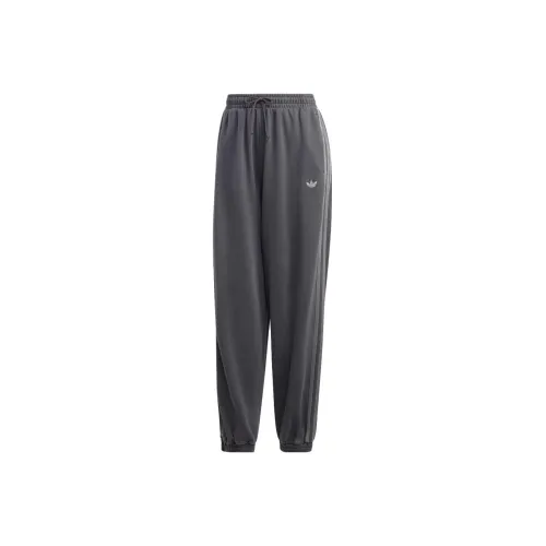 Adidas Originals Вязаные тренировочные штаны женские цвет угольно-черный