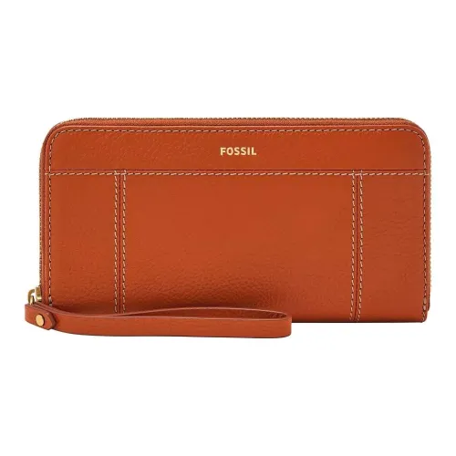FOSSIL Кожа Кошелек Женские Красно-коричневый