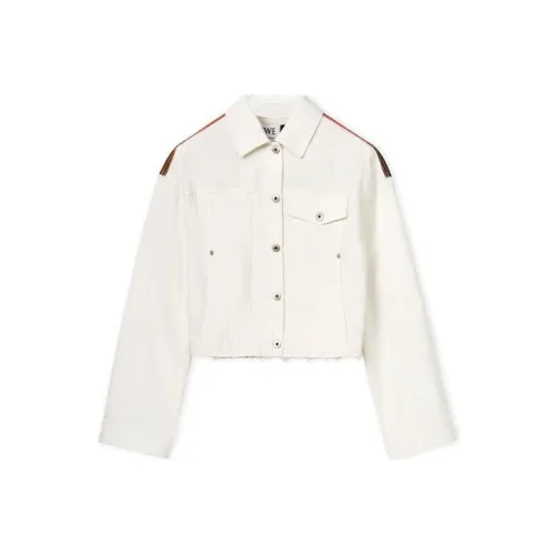 LOEWE Белое Женское Короткое Пальто