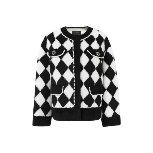 COCOON Cropped Coat Women's Plaid COCOON Укороченное пальто женское в клетку
