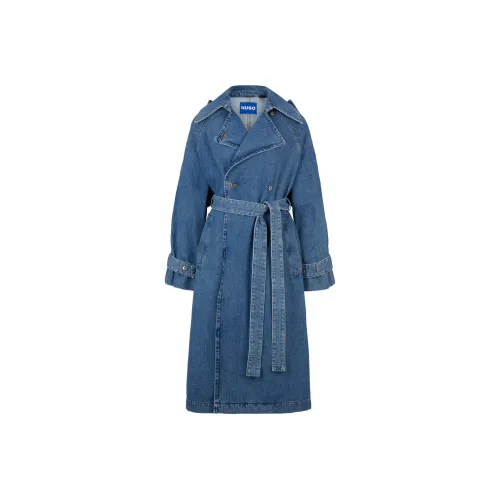 Hugo Boss Тренчкот IN Синий деним с Branded TRIMS Тренчкот Женские Синий