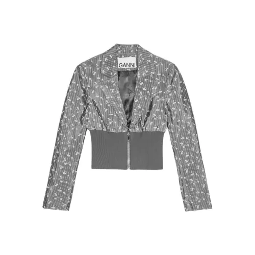 GANNI FW24 Бизнес-костюм Женский Дымчатый Серый