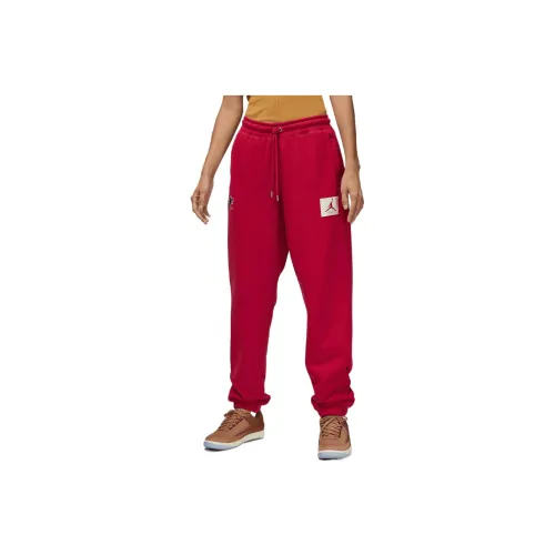 JORDAN Red Women's Knitted Training Pants Джордан Красный Женские Вязаные Спортивные Штаны