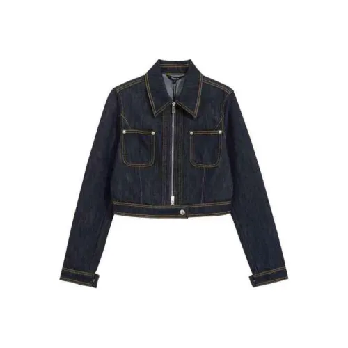 BEBE Denim Jacket Women's Dark Blue