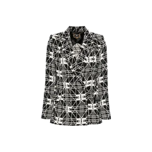 Elisabetta Franchi SS24 Бизнес Костюм Пальто Женское Черное