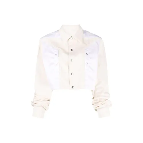 RICK OWENS Белое Женское Короткое Пальто