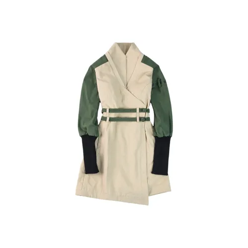 WOOKONG Хаки Женский Тренч