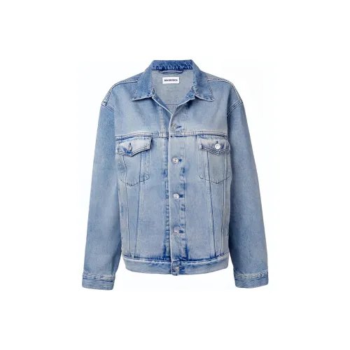 Balenciaga Denim Jacket Regular Fit Women's Light Blue Баленсиага Деним Куртка Стандартный крой Женский Светло-Синий