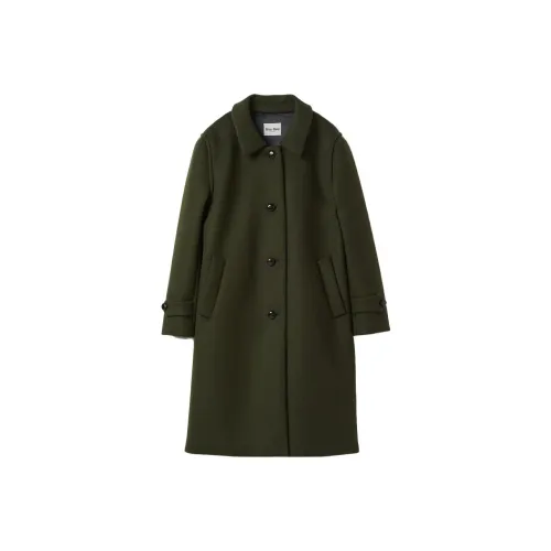MIU MIU Пальто Женское Темно-оливково-зеленый