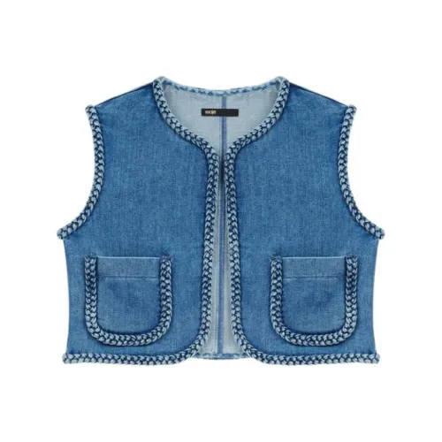 Maje Синие Женские Жилеты