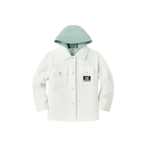 Ли совместный модель Бархат Feel Куртка Женская Экрю