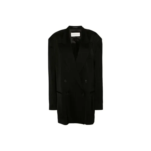 DRIES VAN NOTEN SS24 Бизнес Костюм Пальто Женское Черное