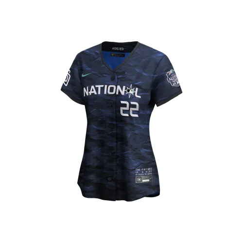 NIKE Синий Женская Бейсбольная Джерси