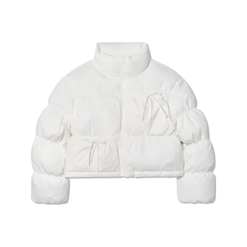 OIOICOLLECTION Сливочный Женские Объёмные Куртки (Пуфы)