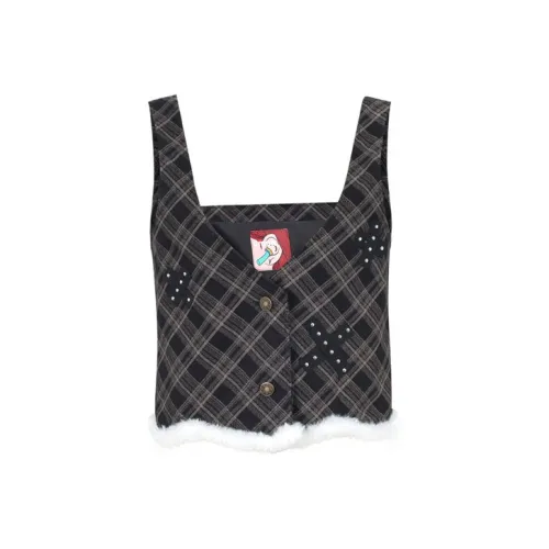 UMUA Свободный крой Жилет Женские Кофейный