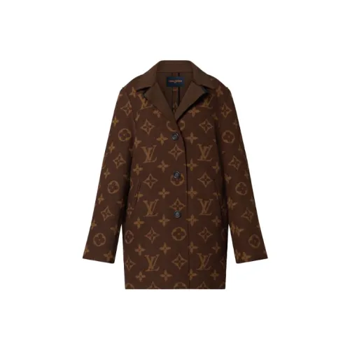 LOUIS VUITTON Новые ежеквартальные продукты LV Коричневые женские бархатные куртки