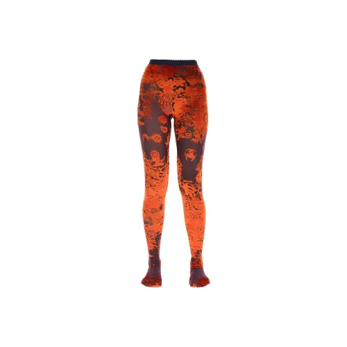 Marine Serre Женские Леггинсы Красного Цвета