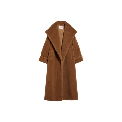 MaxMara Apogeo Collection OVERSIZED Teddy Wrap Coat Женское Пальто Коричневый