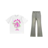 Белый, дымчато-серый, джинсы