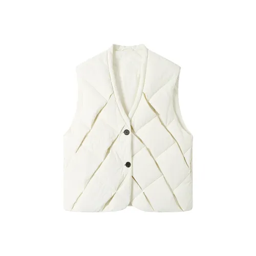 GREEN BELT Жилет Женские Молочный Белый