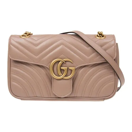 GUCCI GG Marmont Коровья кожа Сумка через плечо Сумка на плечо Женская Абрикос