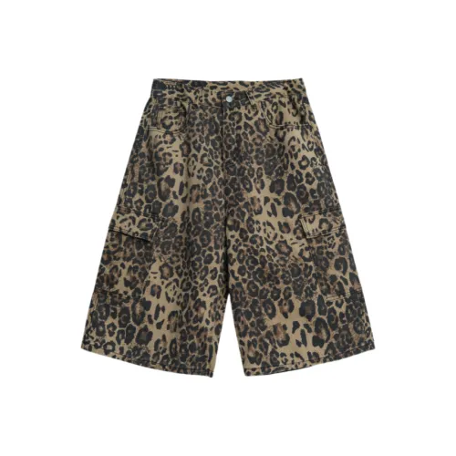 IXXAT Леопардовый принт Унисекс Джинсовые шорты