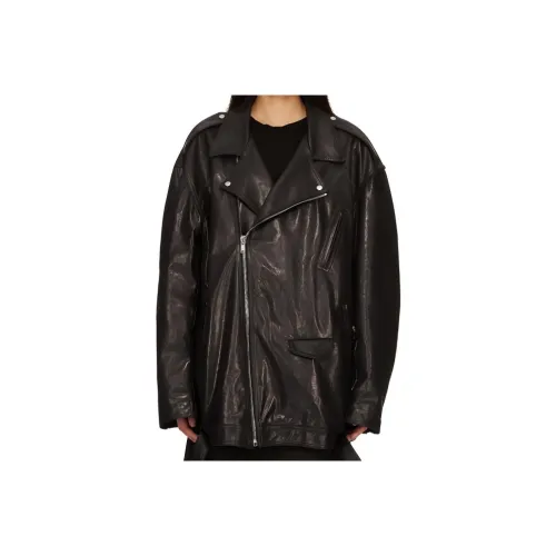 RICK OWENS Черные Женские Кожаные Куртки