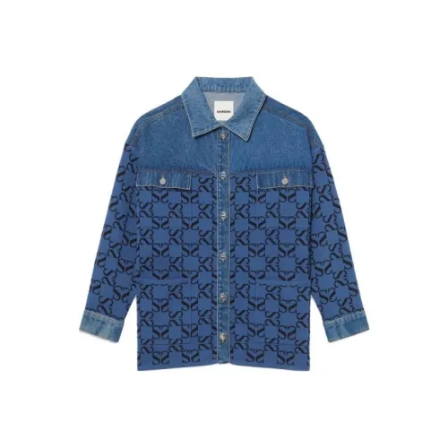 SANDRO Синие Женские Джинсовые Куртки