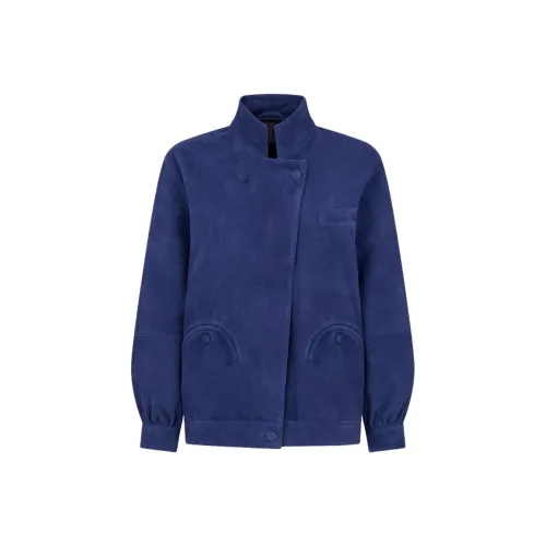 BLAZE Milano SS24 Кожаная Куртка Женская Синяя