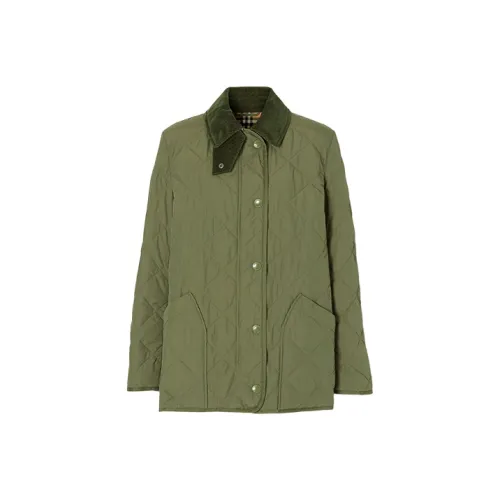 Burberry Хлопковый пуховик женский цвет Ивовый зеленый