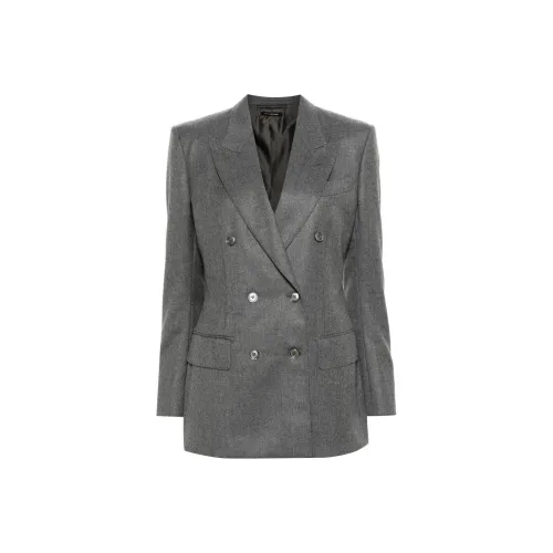 TOM FORD SS24 Бизнес-костюм Пальто Женское Серое