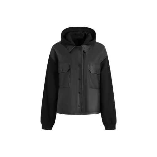 ALLSAINTS Кожа Куртка Женская Черная